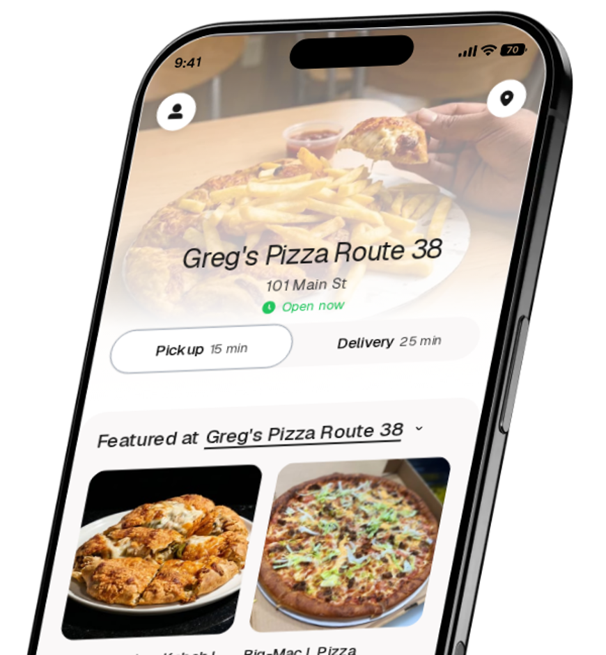 Greg's Pizza Route 38 app preview